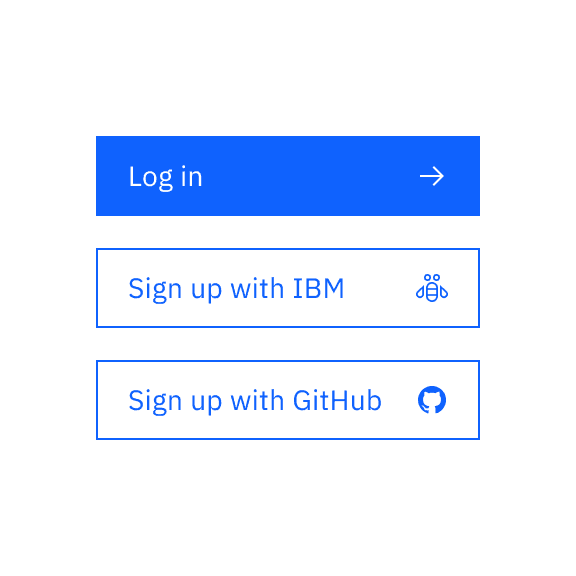 Do follow a consistent approach across button groups when introducing icons.